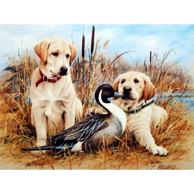 Diamond Frameless Art 5d Painting Kits Dog Diamond Embroidery Mosaic Animals Crafts Pictures For The Home Decor