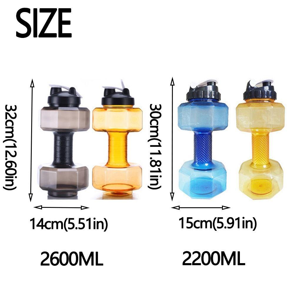 Креативный спортивный чайник в форме гантели, модная бутылка для воды, посуда для питья