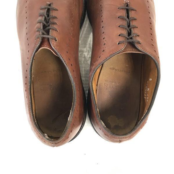 90-е? Винтажные туфли Allen Edmonds Hastings Wholecut, сделанные в США, 8D / 25.5-26.0см / Коричневые классические туфли(ИСПОЛЬЗОВАЛ)