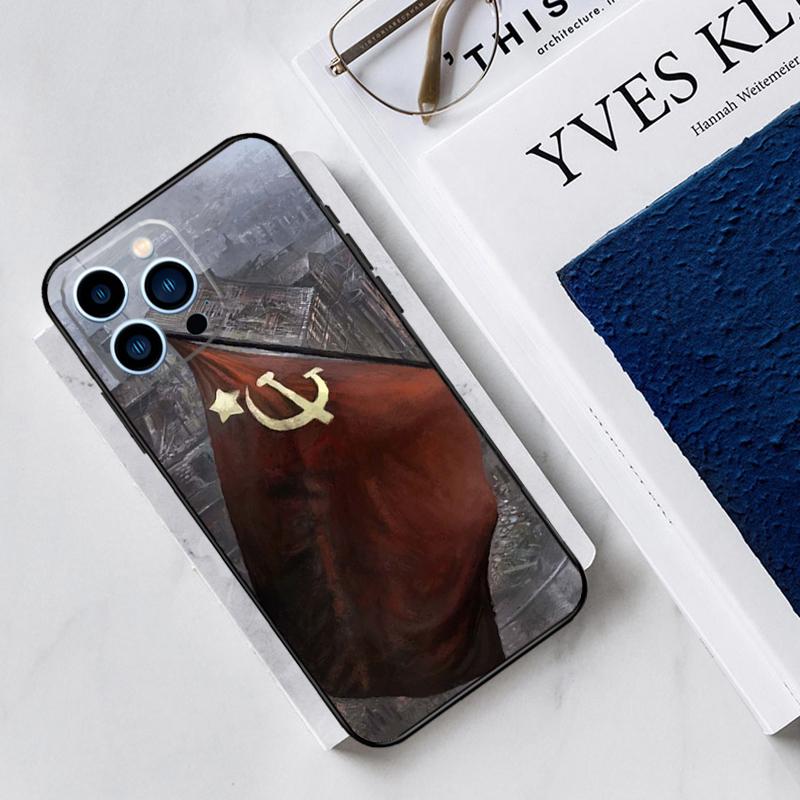 USSR Flag Soviet Union Case For iPhone 17 Air 15 14 13 12 11 16 Pro Max Mini 16 15 Plus 16e Funda Silicone Cover