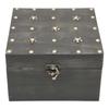 Retro Wooden Storage Box Metal Hinge Decorative Treasure Storing Chest Organizer for Home Office