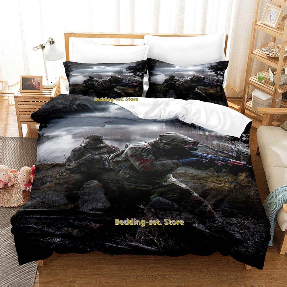 Новая игра S.T.A.L.K.E.R. 2 Набор постельного белья "Сердце Чернобыля" Мультяшный Аниме Трехсекционный Набор Взрослый Детская Спальня Комплекты Пододеяльников Literie