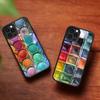 Набор Акварели Палитра Красок Ящик для Рисования Чехол для Телефона для Iphone 16 15 14 13 Pro Max 12 11 Mini 7 8 Plus Se Xr X Xs Fundas Чехол