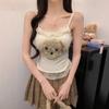 Sweet Age-reducing Camisole Fall/winter New Plush Puppy Lace Lace Short Top Clothing
