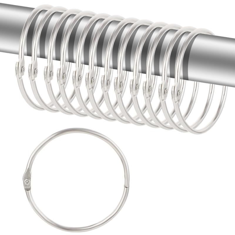 12 шт. колец для душевой занавески, железные крючки для душевой занавески, О-образные кольца, крючок, легко скользящий по душевой штанге в ванной комнате