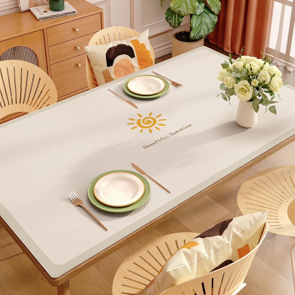 Кожаный водонепроницаемый, маслостойкий, не требующий стирки и пыленепроницаемый настольный коврик Настольный коврик Настольный коврик Скатерть Скатерть