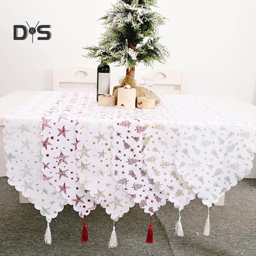 KPOP STAR Xmas Tree Star Рождественская скатерть обеденный стол бегун вечерние праздничный декор