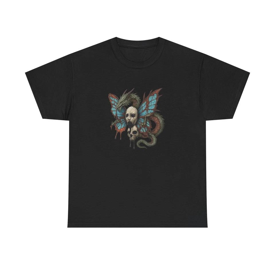 Unisex Adult T Shirt Fantasy Dragon Butterfly Horror Surreal