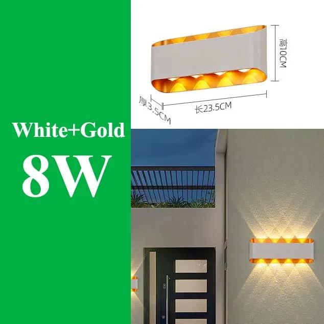 Светодиодный настенный светильник Бра для жилого помещения Наружное освещение Внутренний настенный светильник Балкон Терраса Внешний двор и сад Декор