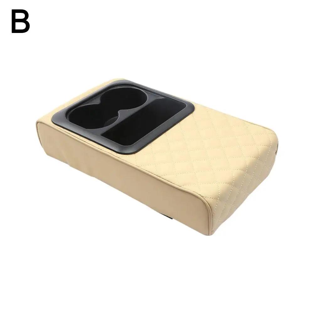 Multi-functional Car Armrest Box Cushion Cup Bootleg Box Booster Pad Car Extended Storage For All Seasons G5w7