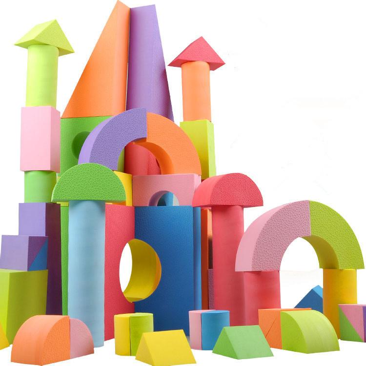 50 шт./набор Высококачественный ЭВА Безопасный Детский Строительный Блок Мягкий Пенопластовый Кирпич Конструктор Детская Детская Интеллектуальная Образовательная Игрушка