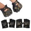 Панк перчатки без пальцев Подарок-сюрприз для девушки парня с компасом шестернями Мужские перчатки Винтажные перчатки без пальцев