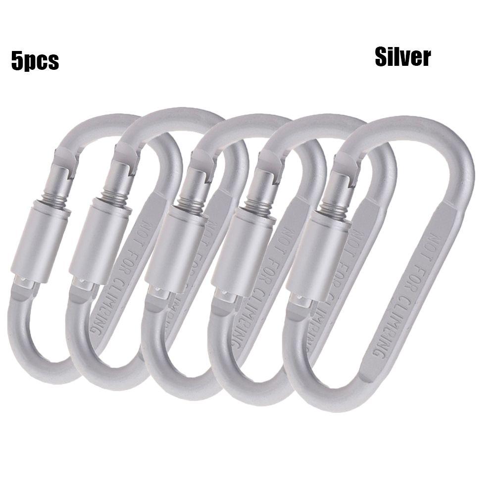 Outdoor Accessories Safety Spring Clips Keychain Buckles Climbing D Carabiner Camping Hiking Hooks