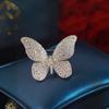 Badge Suit Collar Pin Full Rhinestone Rhinestone Brooch Fashion Rhinestone Butterfly Brooch  Girls