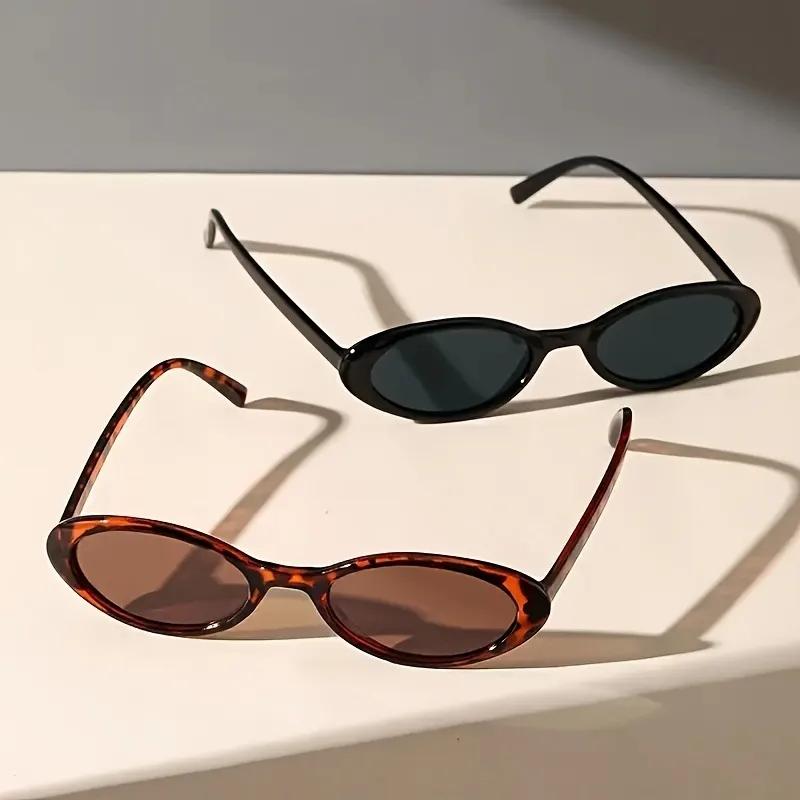 2 пары женских овальных плоских очков в панк-стиле, легкие, прочные, модные, женские, прочная конструкция, для модных энтузиастов