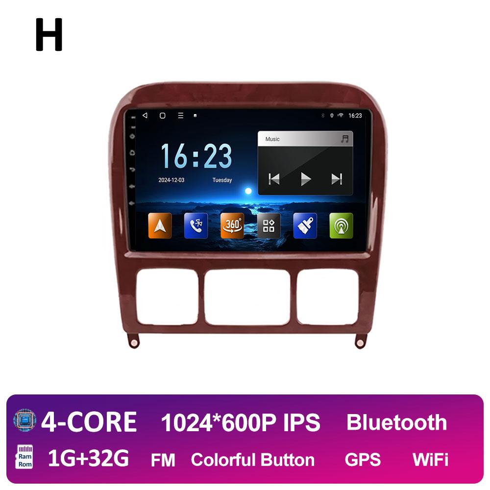 9-дюймовый Android 14 для Mercedes Benz S Class W220 S280 S320 S350 S400 S430 S500 S600 AMG 1998 - 2002 2003 2004 2005 Головное устройство BT