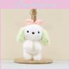 Charming Small Rabbit Plush Doll With Bow Flexible Keychain For Kids And Adults