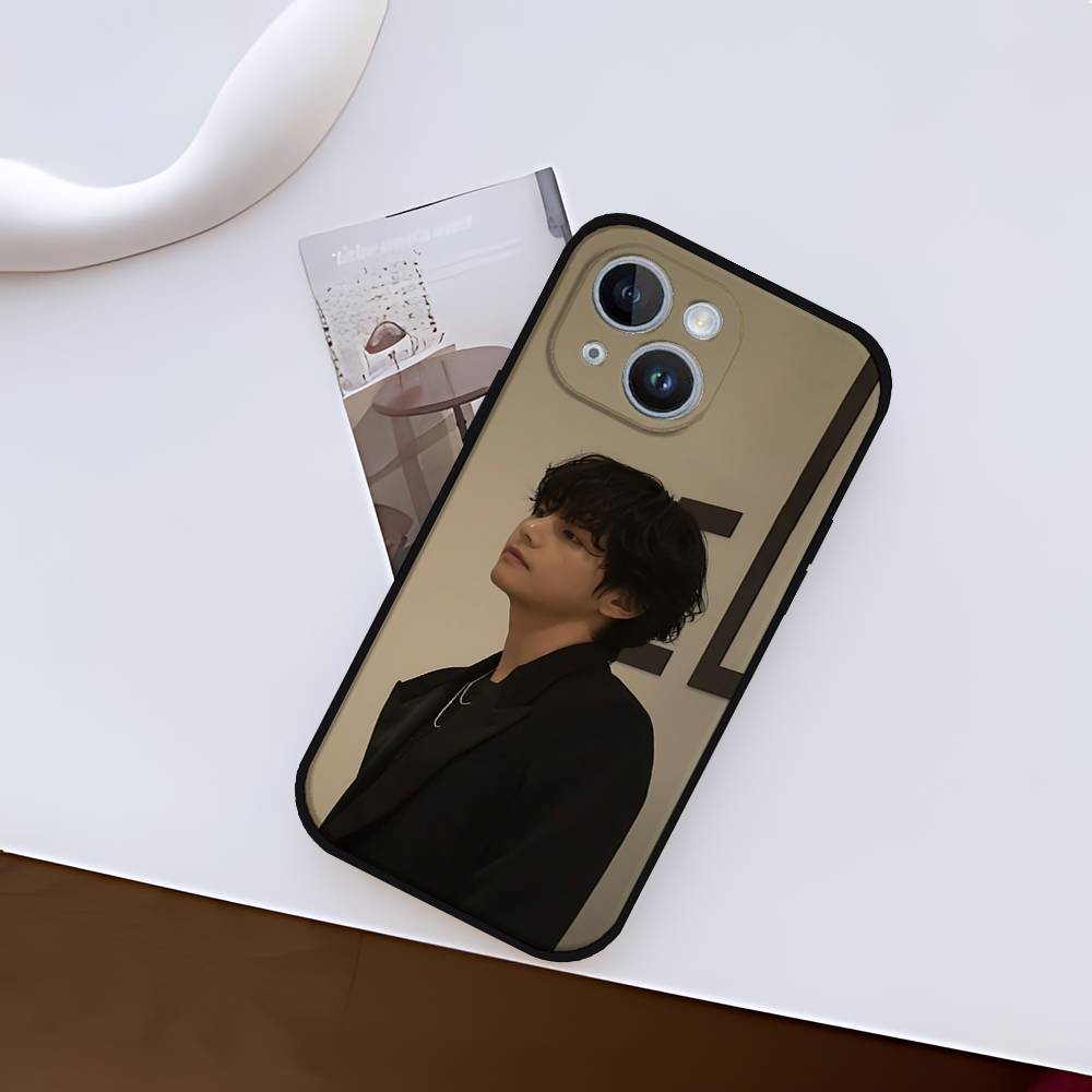 Чехол для телефона члена K-Kims Tae H-Hyungs Для IPhone 1716 15 14 13 Pro Max 11 12 Mini X Xs XR Черный Силиконовый Чехол