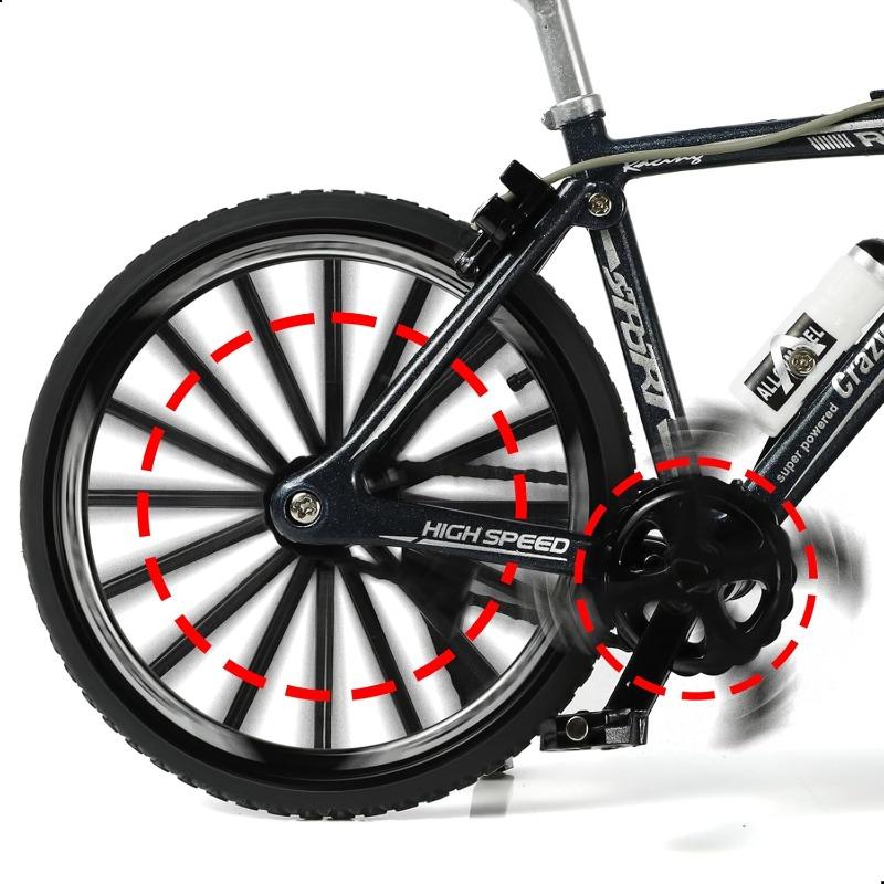 1:10 Scale Die-cast Alloy Mini Mountain Bike Bicycle Model Toy, Finger Bicycle, Table Decoration Handicraft, Bicycle Enthusiast