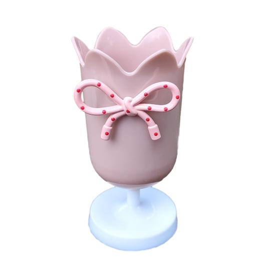 Tulip Pen Holder Cute Desktop Organizer for Girls Students Multi-Function Pencil Cup Desk Decor for Home School Office