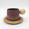 Retro Ceramic Cup Mug Style Simple Afternoon Tea Cup Creative Coarse Pottery Coffee Cup Saucer Set
