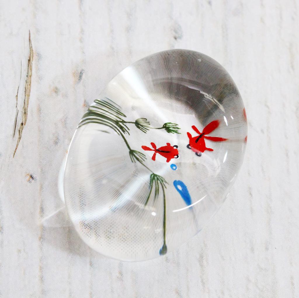 Дом ремесленника Стеклянная подставка для палочек (Золотая рыбка)