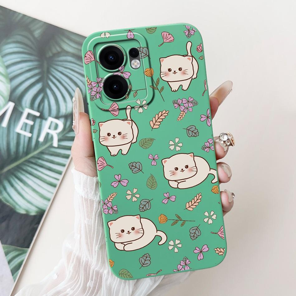 Для OPPO Reno13 F 4G 5G Reno13 Pro Милый Мультяшный Космический Кот Чехол для Телефона Reno 13F 13 13Pro Мягкий Силиконовый Ударопрочный Чехол