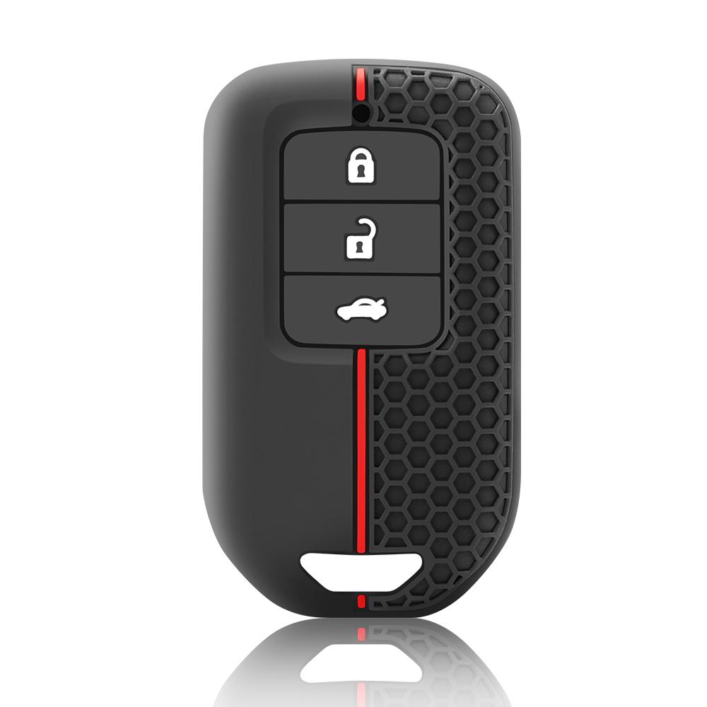 Силиконовый чехол для брелока автомобиля Honda Fit Gp5 Shuttle Gp8 Jade Vezel City Civic Jazz Brv 3 кнопки Чехол для ключа Автоаксессуары