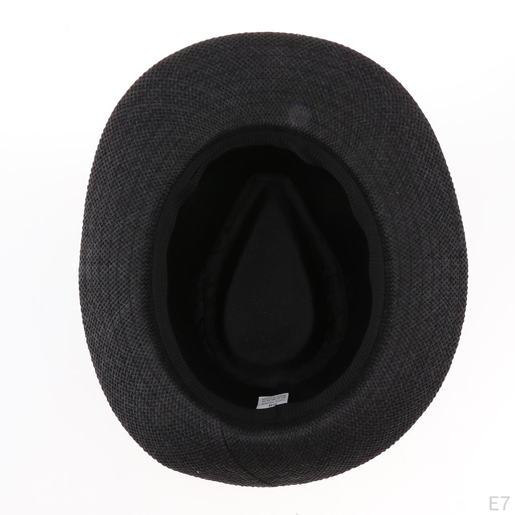 Adult Straw Panama Hat, Sombrero Fedora Trilby Cap, Wide Brim Sunhat, Fancy Dress Sunbonnet