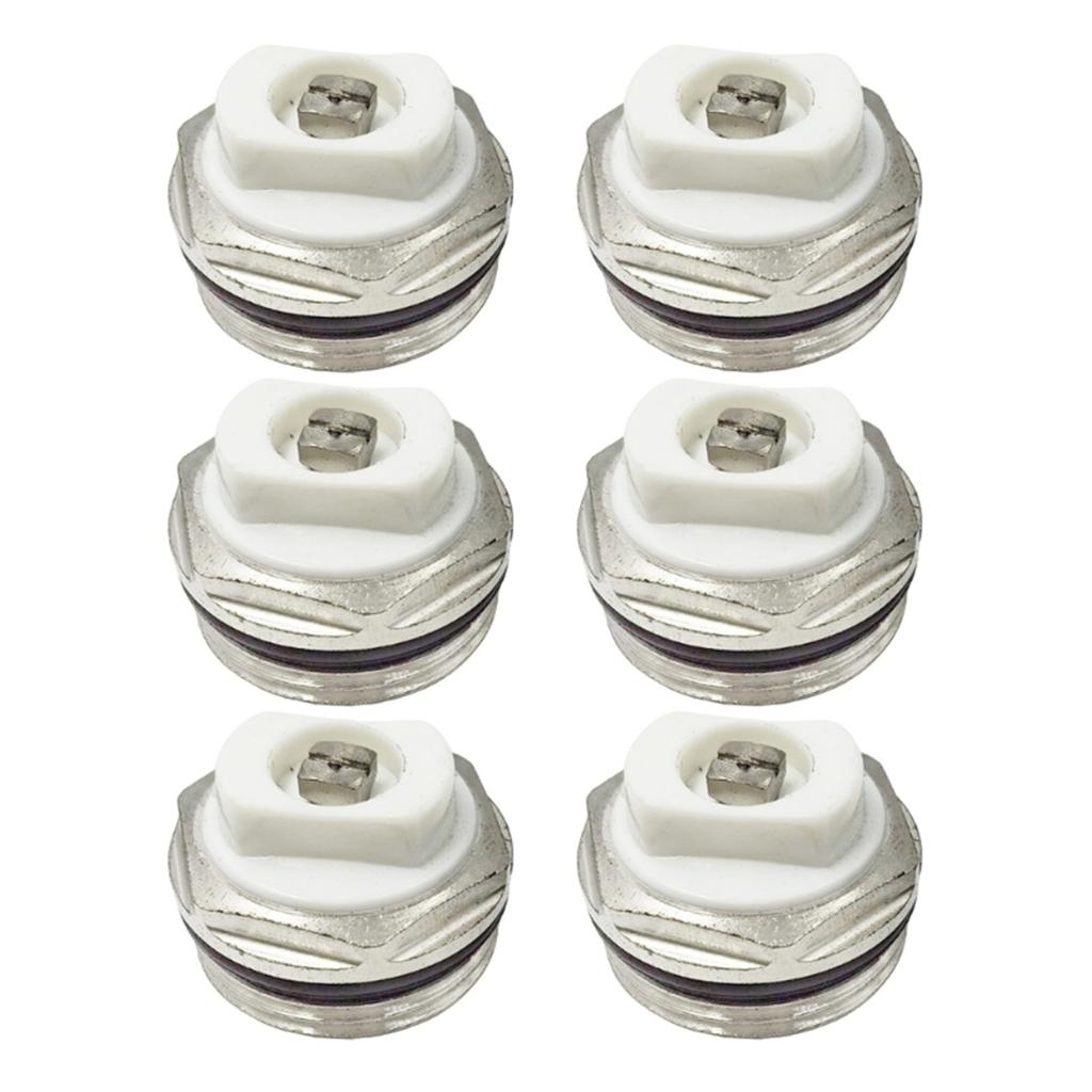 6Pcs 3/8inch Radiator Bleed Valves Self Sealing Radiator Bleed Valves Radiator Exhaust Valve Quick Installation