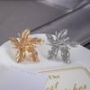 Adjustable Metal Flower Ring Double Layered Irregular Geometric Petal Ring  Trendy
