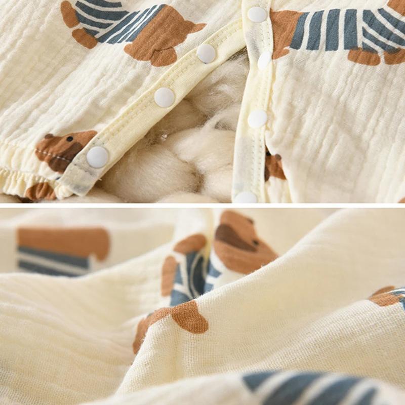 Муслиновый летний комбинезон для новорожденных, шапка, комплект детской одежды из 2 предметов, детский комбинезон без рукавов для девочек и мальчиков, костюм, комбинезон для малышей