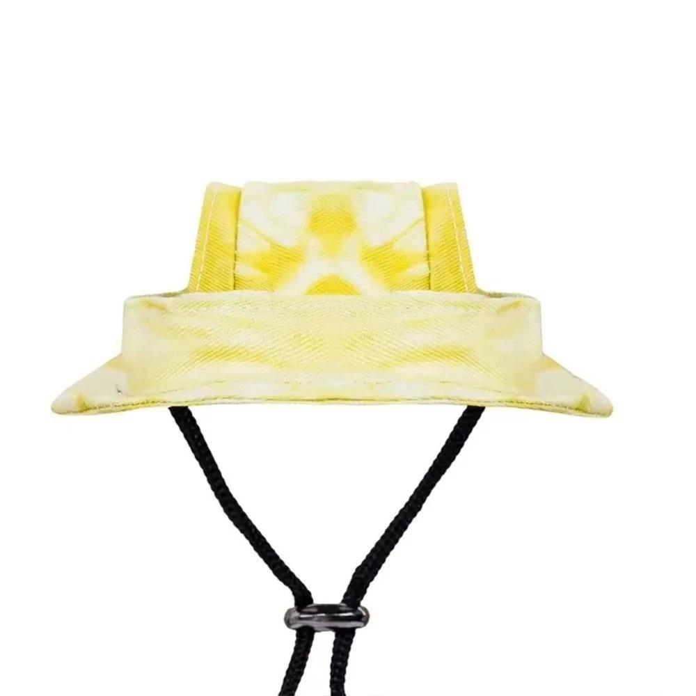 Beach Visor Cotton Cat Sun Hat with Ear Holes Round Brim Cat Bucket Hat S/M/L Outdoor Sun Protection Pet Caps Travel