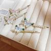 Simple acrylic butterfly pearl hairpin women's fashion exquisite one-word clip commuting versatile headgear hair accessories high sense