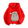 Autumn and Winter Children's Christmas Hoodie Sweatshirt Cartoon Cute Cat Pullover Girls and Boys Warm Clothes Christmas Clothin