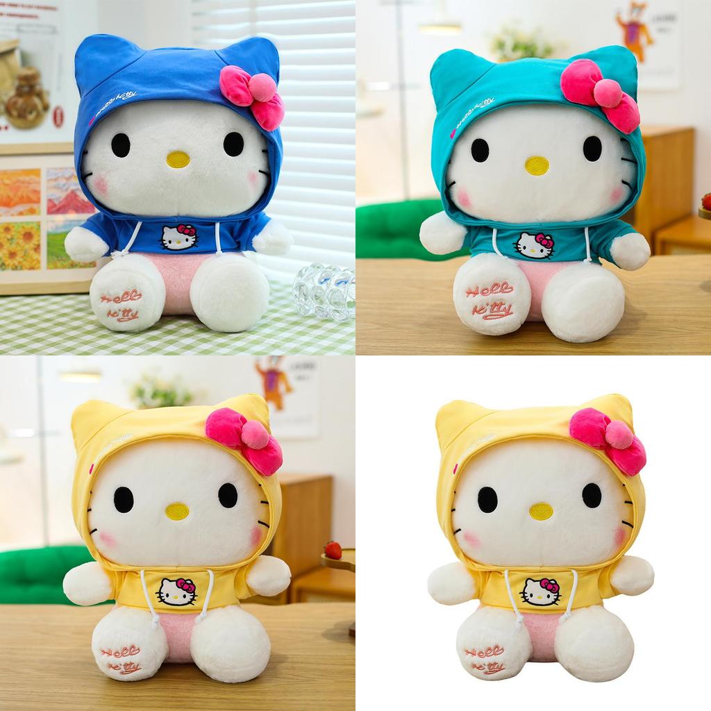 Hello Kitty Cute Stuffed Animal With Hoodie Design For Gift Kids