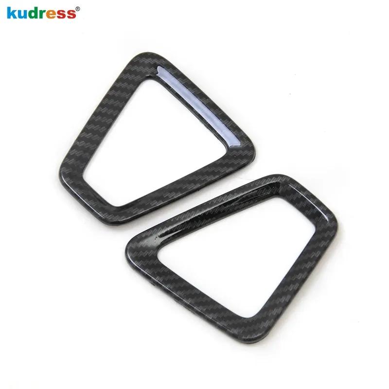 For Volvo XC60 XC 60 2018 Carbon Fiber Car Front Upper Air Condition Vent Outlet Cover Trim Interior Accessories