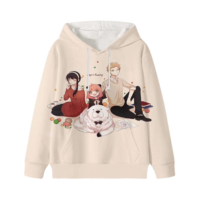 Spy X Family Hoodie Cartoon Anya Forger Pullover Loyor Yor Forger Boys Girls Personality Outfits Tops Children Gift Clothes