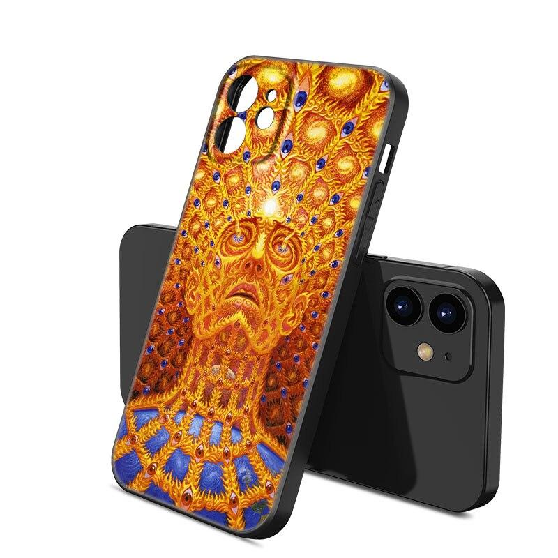Чехол для телефона Psychedelic Trippy Art для Apple iPhone 13 12 Mini 11 Pro XS Max XR X 8 7 6S 6 Plus SE 2022 2020 5S 5 черный чехол
