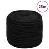 152817 vidaXL Work Rope Black 8 Mm 25 M Polyester