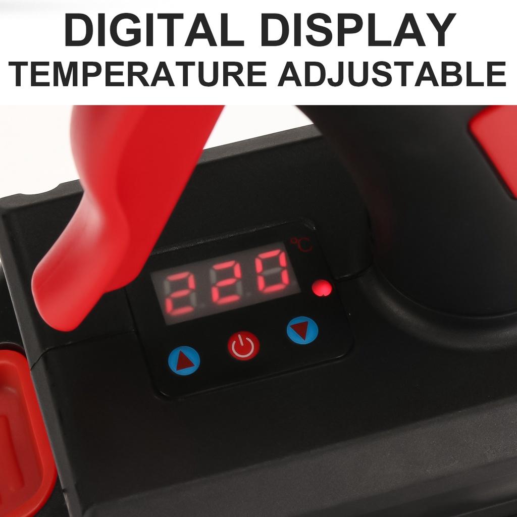 21V 1000W Cordless Electric Hot Melt Glue Guns Welding Hot Air Guns Plastic Temperature Adjustable Anti-scald Nozzle for Lithium Battery