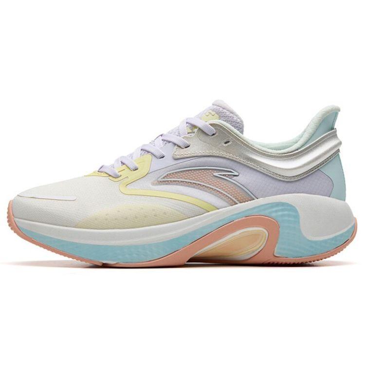 Anta Lightweight Breathable Shock Absorbing Non-Slip Durable Running Shoes Women Sneakers White Blue Purple 122235556-4