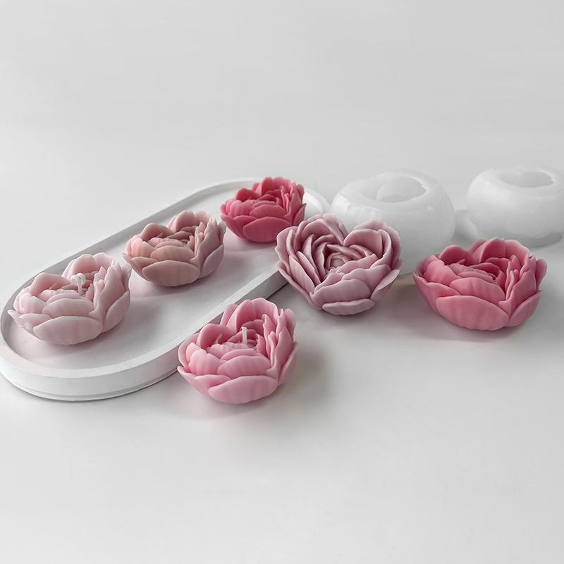 Форма для цветов в форме сердца, розы в форме сердца, ароматерапевтическая свеча, эпоксидная смола, гипсовая форма, мыло ручной работы, силиконовые формы