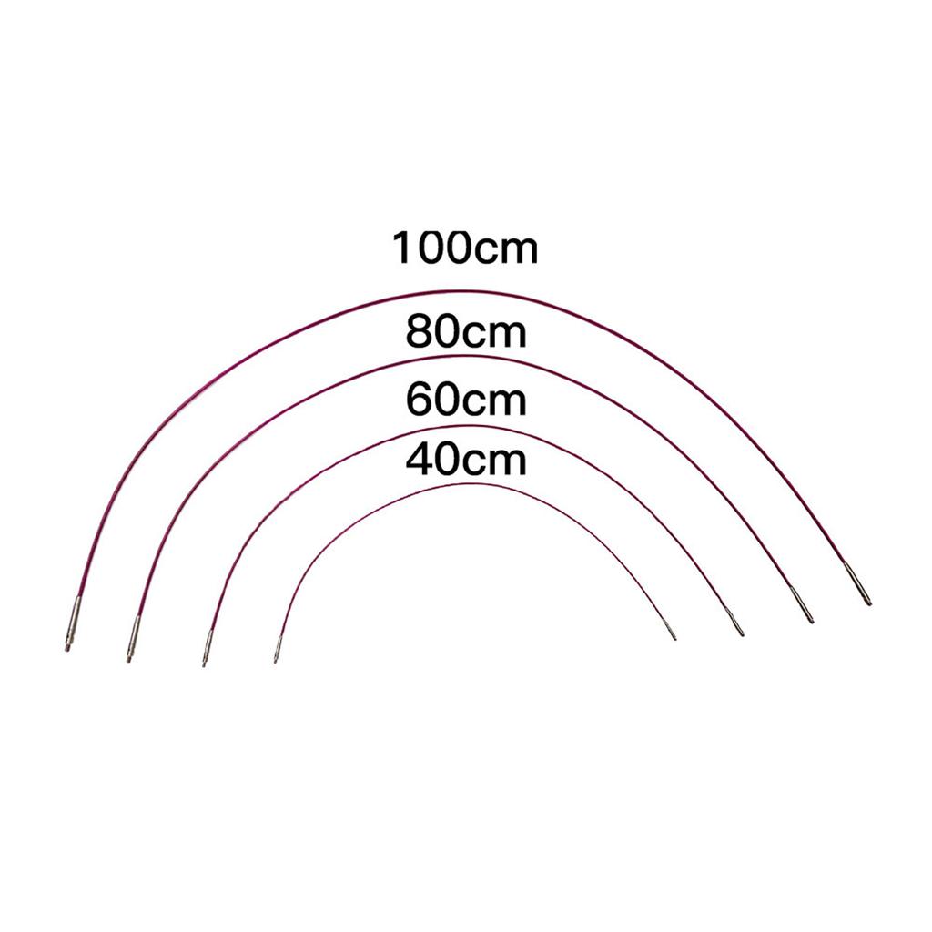 Сменные спицы для вязания крючком 2,5-5 мм, набор круговых спиц из нержавеющей стали, набор для начинающих, инструмент для вязания