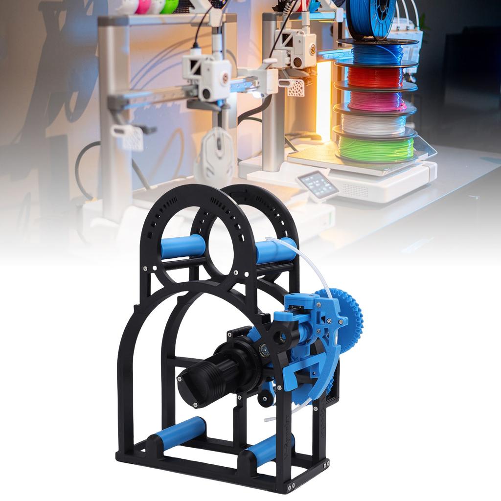 3D Industrial Filament Respooler Heavy Duty Hand Crank 3D Printer Pool Rewinder   Wire Winder with Smart Tension Control for 20cm Spools Blue