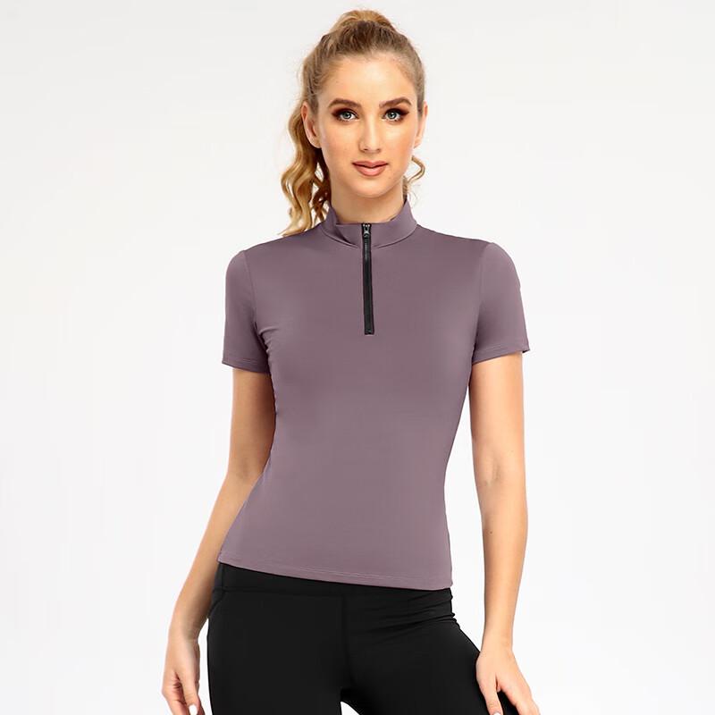 Женский спортивный топ OEING с молнией до середины и воротником-стойкой