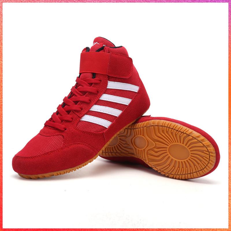 Daykey Kid Size 32-44 Black White Boxing Shoes Adult Mid Cut Indoor Training Fighting Competition Shoes Rubber Fitness Sneakers