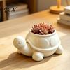 3D-печатная черепаха, Декоративный горшок для суккулентов, Милый цветочный горшок-животное для комнатных растений, Декоративный настольный цветочный горшок, Мини-зеленое минималистичное растение