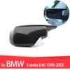 ABS Rearview Mirror Case Door Wing Mirror Cover Cap Shell Housing for BMW E46 316i 318i 318d 320d 320i 323i 325i 328i 330d 330i