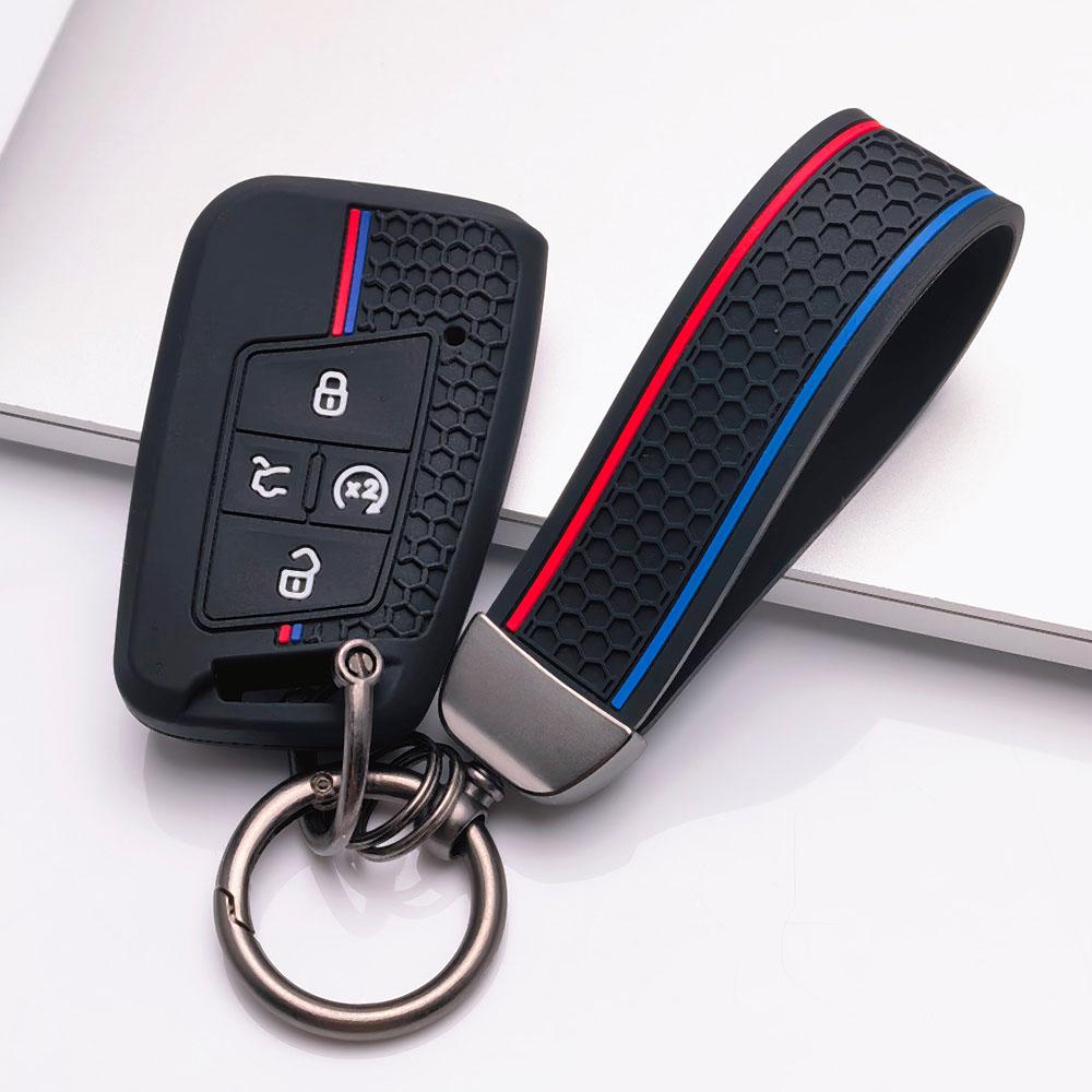 Силиконовый чехол-брелок на 4 кнопки для VW Golf 8 Magotan B9 Passat Tayron Lamando L, Подходит для VW Golf Passat, Защитный чехол от царапин